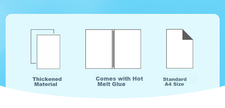 BYON 20 Hot Melt Cover Sleeves 10MM, Hot Melt Binding Machine Plastic Covers, Transparent Covers for Contracts A4, Glue-Bound Covers, Hot Melt Binding Machine Covers, Glue Sheets for Tender Documents 1