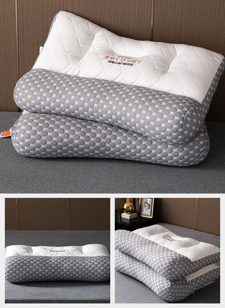 Red Bean Pillow Core Cervical Traction Neck Support Pillow for Sleep Cervical Spondylosis Adult Deep Sleep Pillow 42*65cm Pair 23