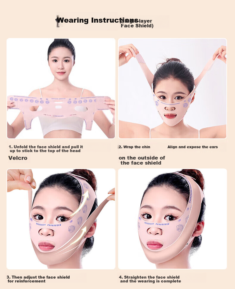 Chuxian Mask Tightening Device, Lifting Bandage, Nasolabial Folds Enhancement, Double Chin Reduction, Facial Sleep Masking, V-Face Sculpting 13