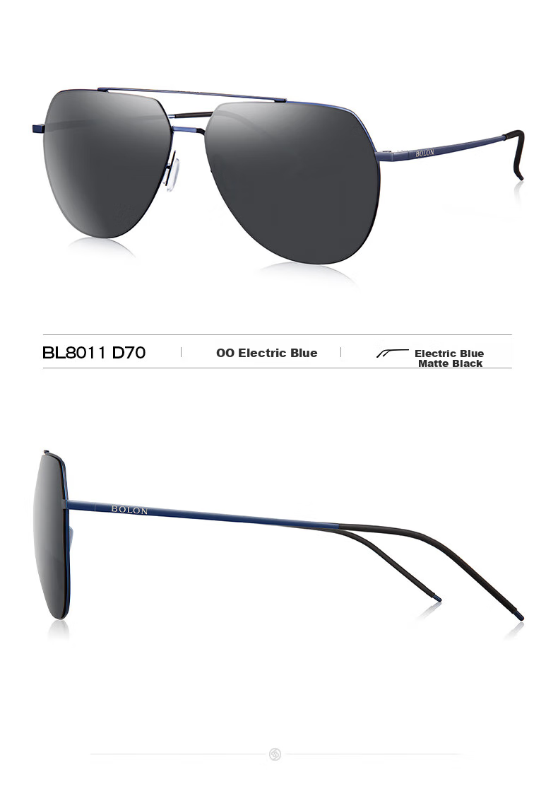 BOLON Sunglasses, Polarized Driving Fishing Sun Protection Glasses for Men, Toad-Shaped Glasses, Gift for Boyfriend, Trendy BL8122 D11 13