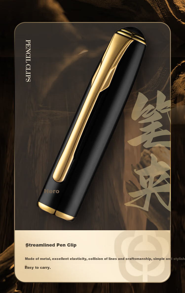 HERO Graduation Gift 3-in-1 Fountain Pen Signature Pen with Fine/Nib/Calligraphy Nib Graduation Student Birthday Gift for Men and Women E522 Moyun Elegant Collection Gift Box 9