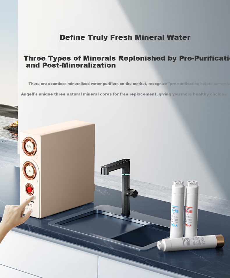 Anjier Household Water Purifier Nezha 2.0 Real Mineral Water 4000 Under-Sink Dedicated Water Purification Machine RO Membrane Reverse Osmosis 1600G Mineral Water J3675-ROC210 4
