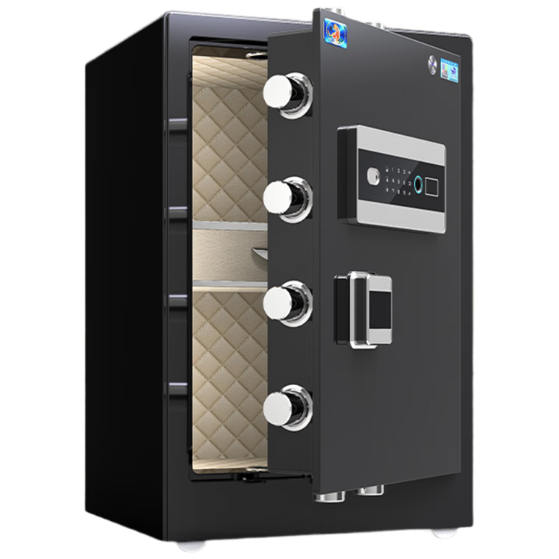 Tiger Brand Home Safe National Standard CSP (3C) Certified Financial Office Safe Anti-Theft Steel Safe 60CM Smart Black Fingerprint Unlock
