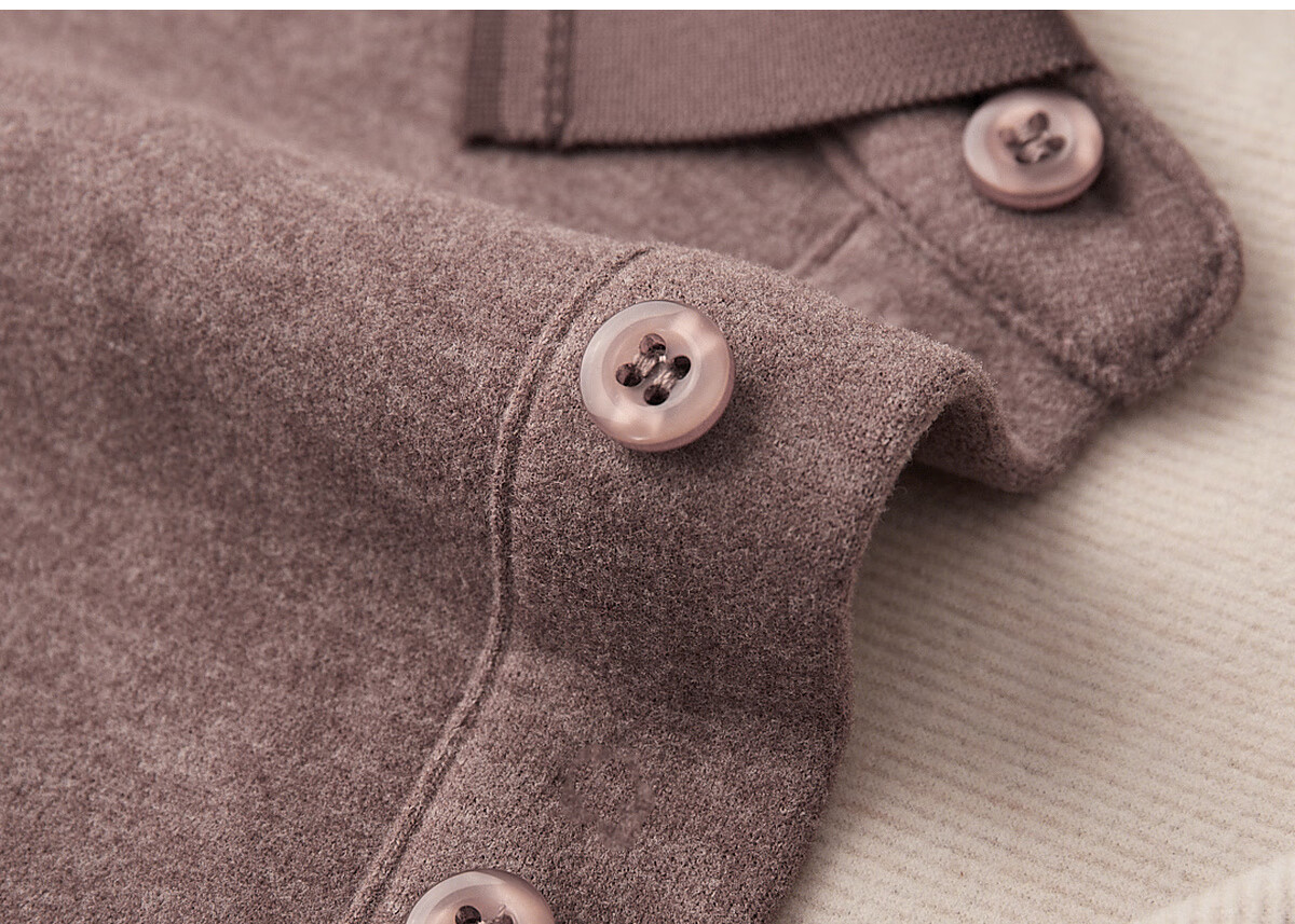 FIRS Thickened Velvet Long Sleeve Polo Shirt Men Wool Silk Blend Warm Soft Business Casual Top 7