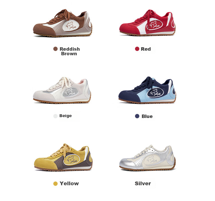 Josiny Quick Sketch Dog Collaboration 2026 Red Shoes for Women's Zodiac Year, Retro Sneakers, Casual Shoes, Red-Brown Color, Size 36 11