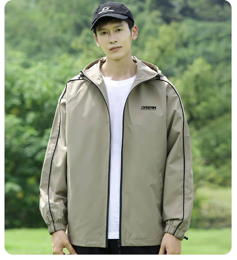 Warrior Men's Hooded Windproof Jacket for Spring And Autumn, Outdoor Hiking Waterproof Sports Coat 2220 12
