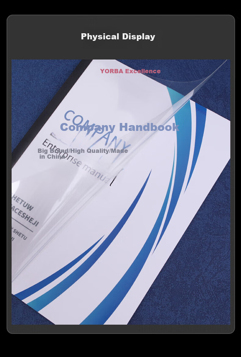 Youbili A4 Binding Cover/binding Film, Transparent Cover, Document Bid File Binding [Transparent PET], Thickness 0.2mm/50 Sheets, 6245 5