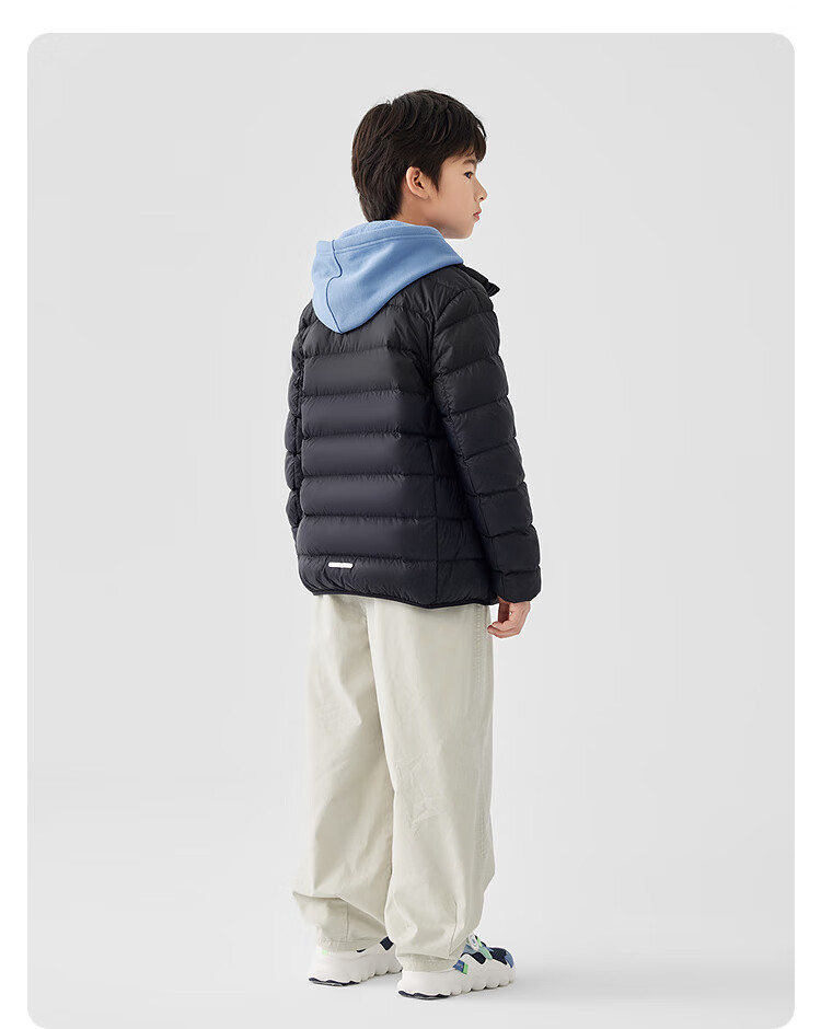BALABALA Children's down Jacket, Autumn And Winter Wear, Boys And Girls Outerwear, Baby Short Lightweight Stand-Collar Coat, Parent-Child Outfit Clothing 5