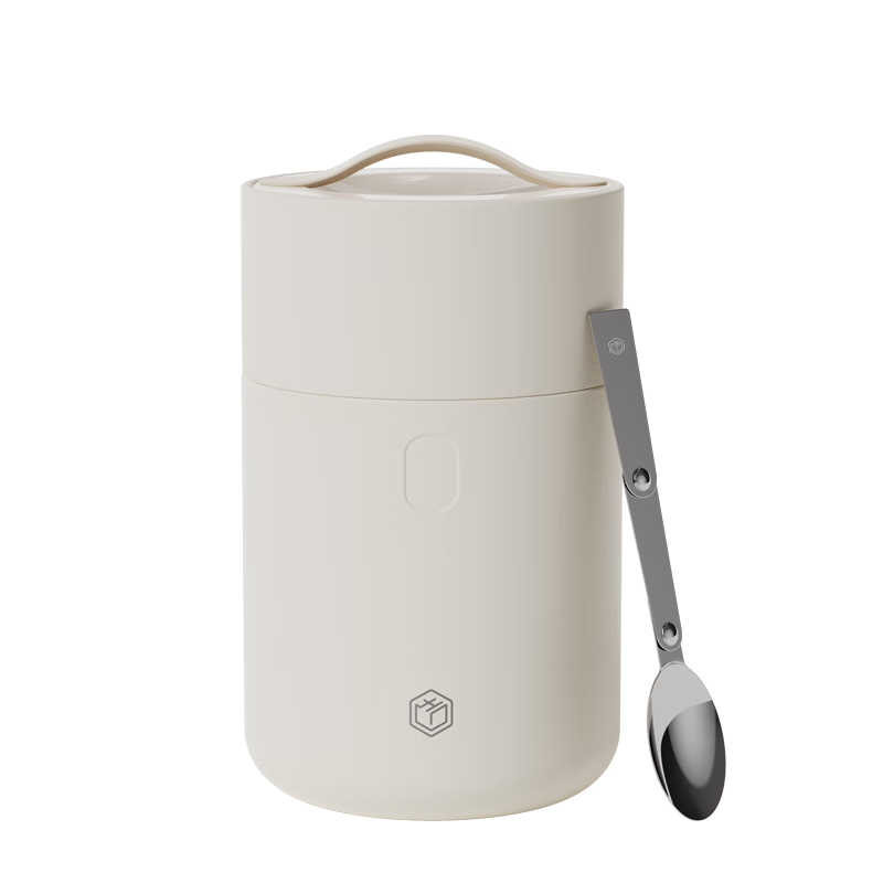 JD Original Thermal Food Jar, Large Capacity, 316 Stainless Steel, Pressure-Relief Slow Cooker, for Students And Office Workers, Suitable for Cooking Porridge, Bringing Meals, with Spoon Included