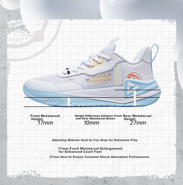 PEAK Taiji Youxia 2.0 Basketball Shoes for Women, Spring And Autumn Soft-Soled Shock-Absorbing Practical Basketball Shoes, Women's Sports Shoes DA410028 11