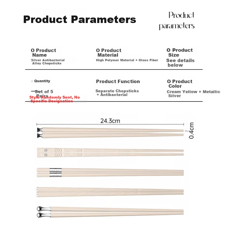 Dipuer High-Quality Alloy Chopsticks, Family Antibacterial And Anti-Mold Resistant, Heat-Resistant Tableware, Specially Designed for Home Use