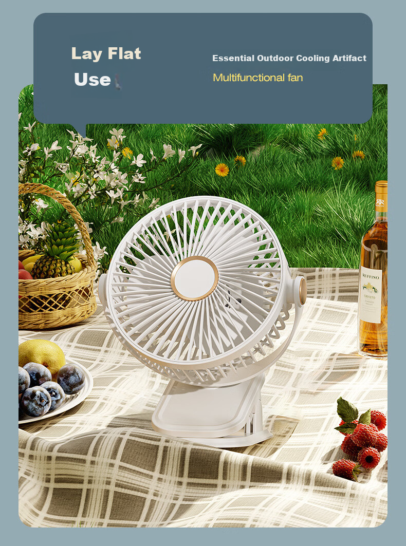 Jinlongxing [Turbo Wind Concentration] Handheld Mini Portable Fan, Long Battery Life, Quiet Operation, with Lanyard, Mini Desktop Fan - White 7