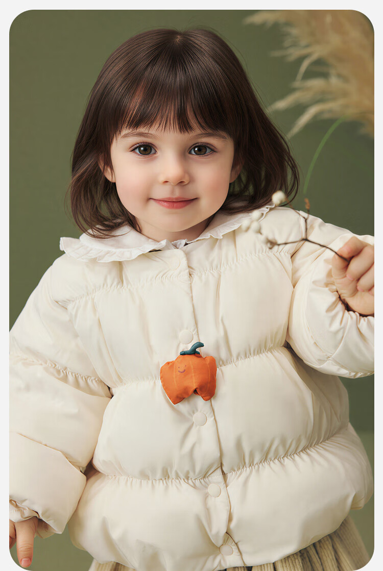 Minibala Girls Down Jacket Sweet Cute Style Baby Toddler Warm Coat 2025 Winter 4