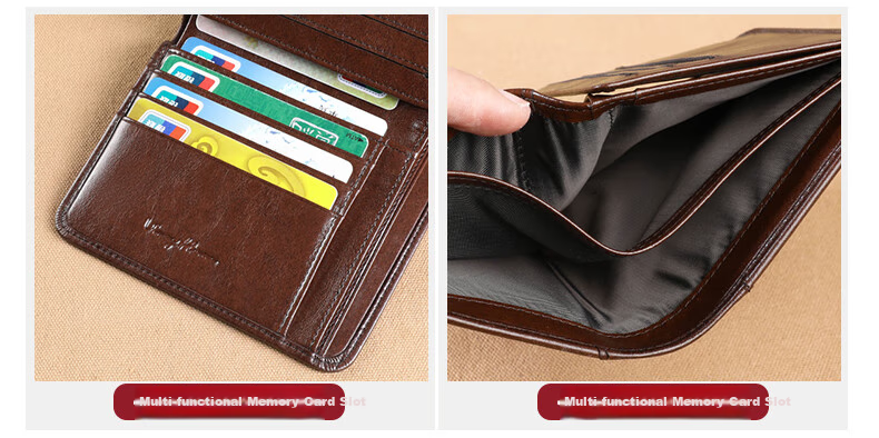 Viney Men's High-End Brand Wallet, Short Card Holder, ID Holder, Light Luxury Birthday Gift for Boyfriend, Husband, Father, Or Dad 4