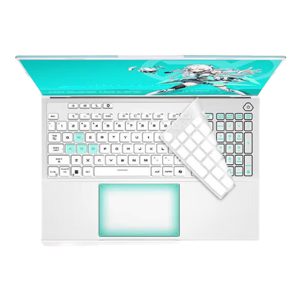 Jiasu ASUS TUF Gaming AORUS 7/7Pro/7ProMax 6Pro Keyboard Cover, Semi-Transparent White, Laptop Keyboard Protector Film, Silicone Waterproof And Dustproof Cover, Slim Invisible