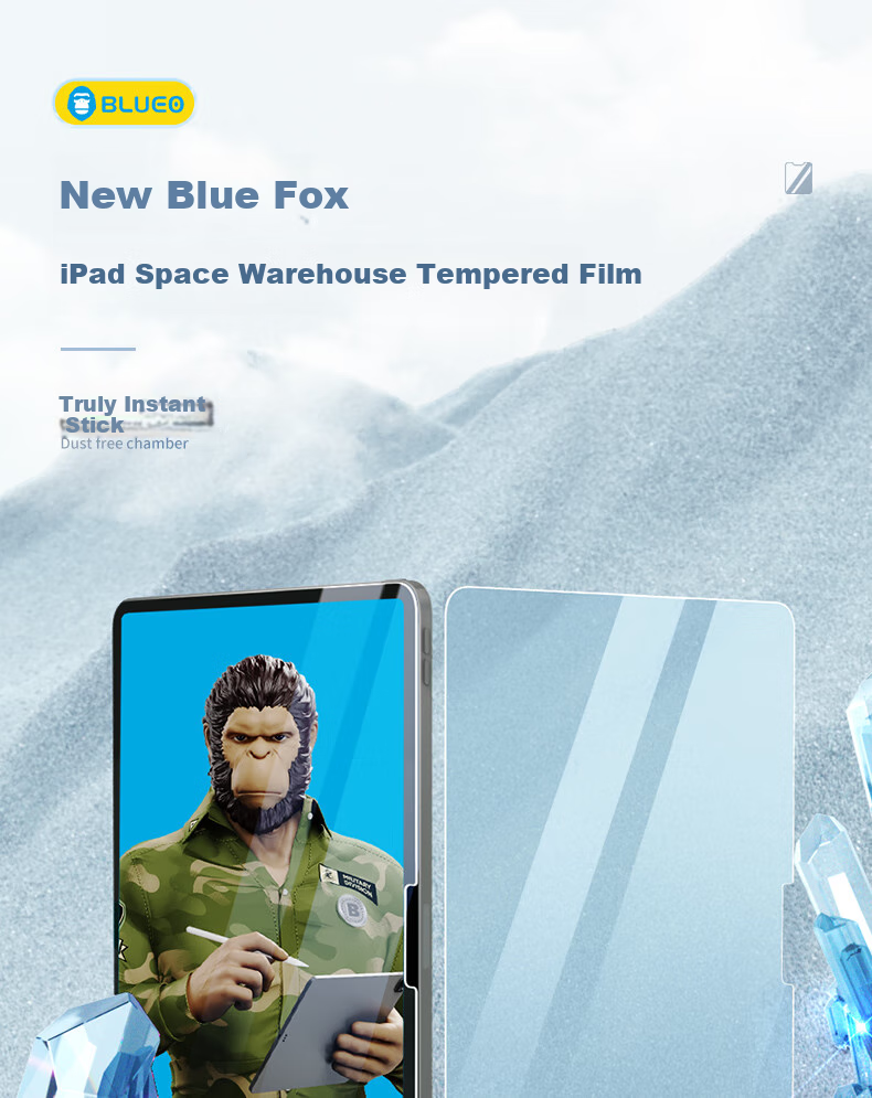 Lanxingxiansheng Tempered Glass Screen Protector for IPad Air 2026/2025/2024, Compatible with M4/M3/M2 Chips, 11-Inch Apple Tablet, HD Clear Anti-Fingerprint Dust-Free Quick Installation Film 1