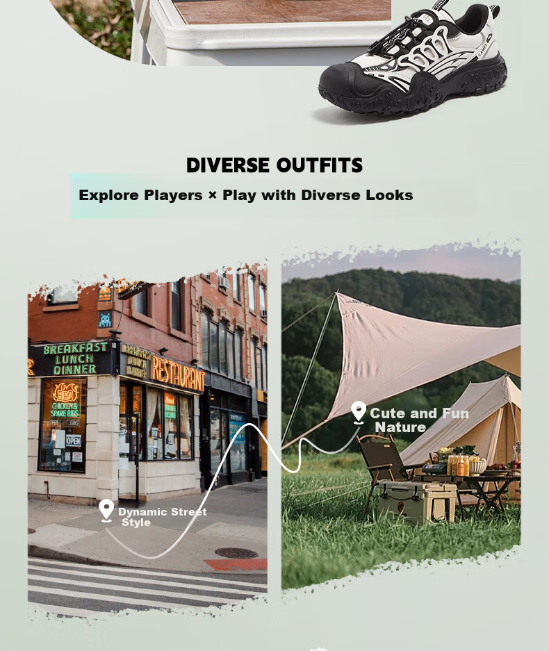 CAMEL Women's Hiking Shoes 2.0 Mecha Edition, Ugly-Cute Shoes, L25A076059, Beige/silver/blue (6cm Double-Layer Sole), Size 37 27