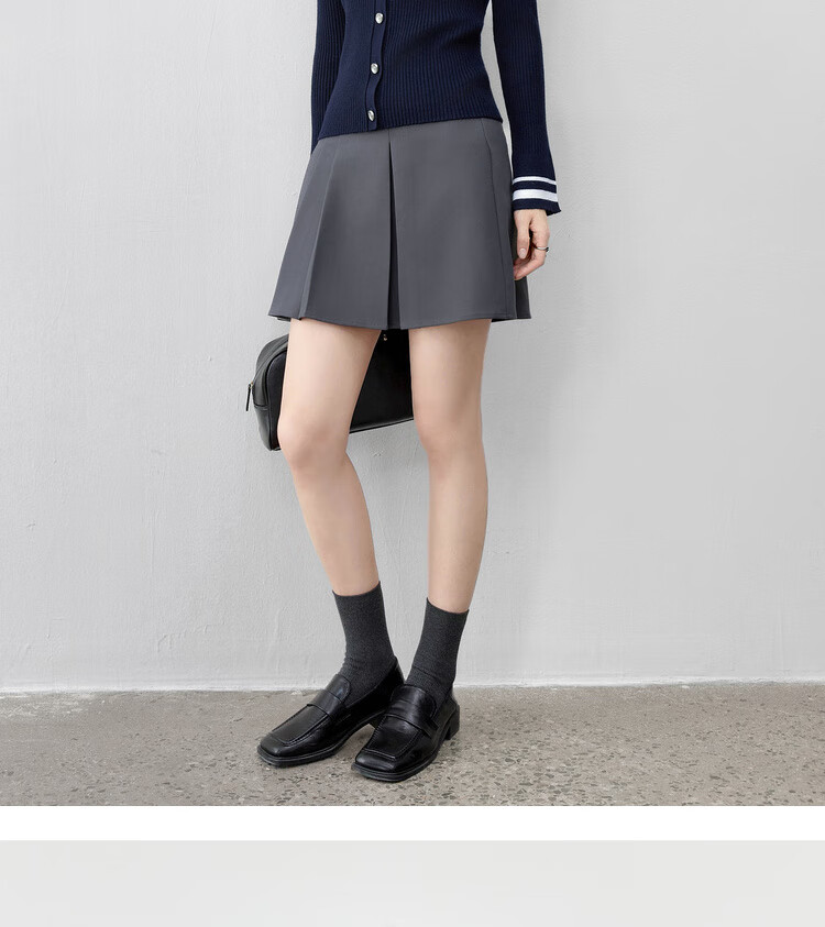 Sentubila Wool-Blend College Style Knit Sweater Women Autumn Colorblock Striped Polo Collar Hollow Out Split Slim Top 7