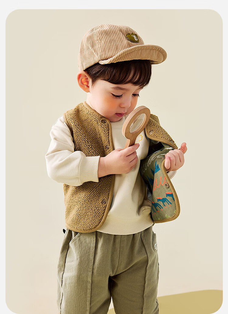 Minibala Unisex Lamb Plush Thickened Fleece Jacket 2025 Fall 1
