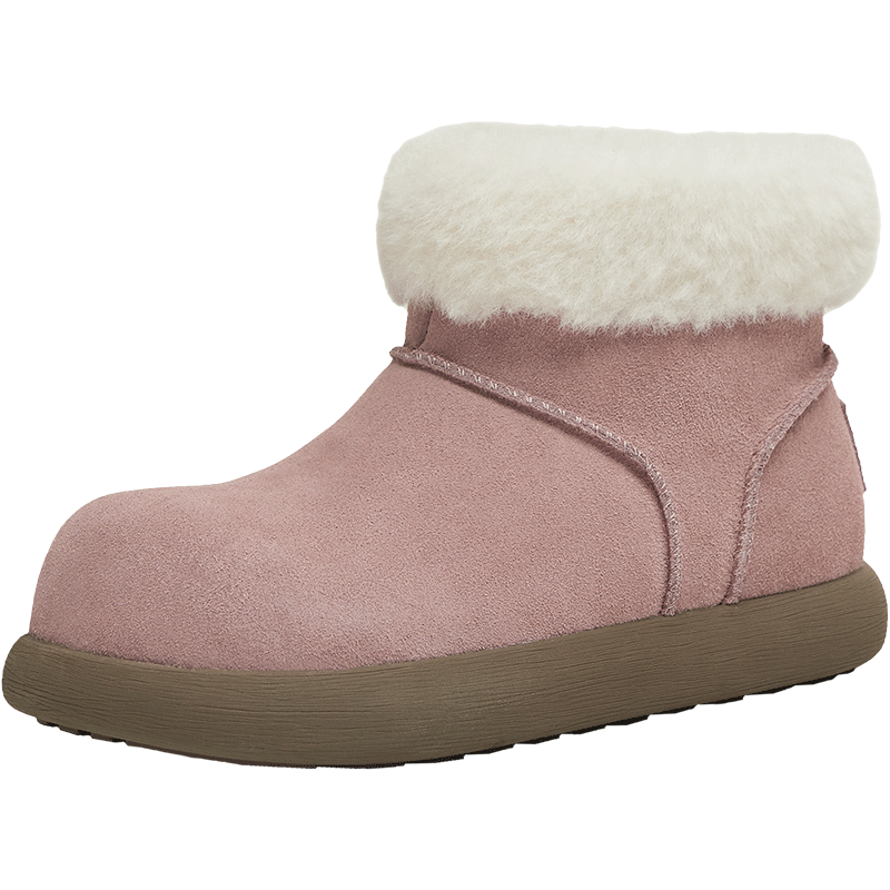 TEENMIX Retro Warm Plush Snow Boots Women's Short Boots 2025 Winter New Pink Size 36
