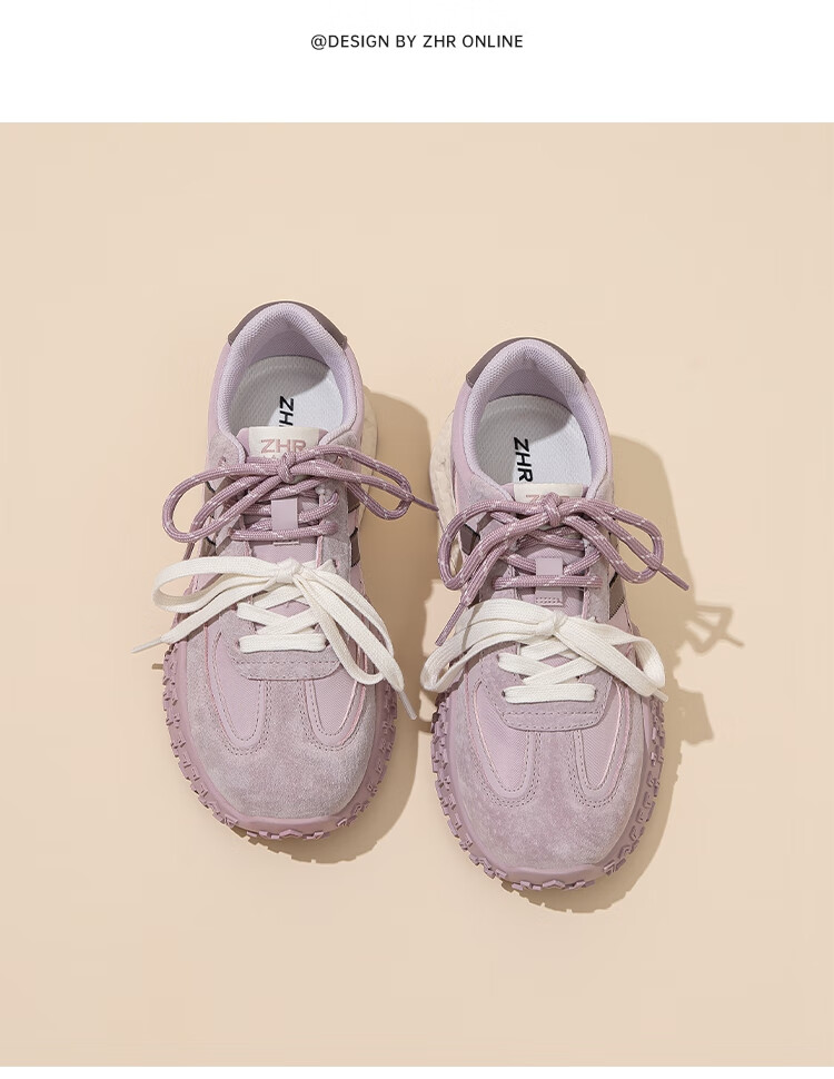 ZHR Women's Summer Mesh Breathable Casual Shoes Lightweight Versatile KS129E Taro Purple Size 37 19