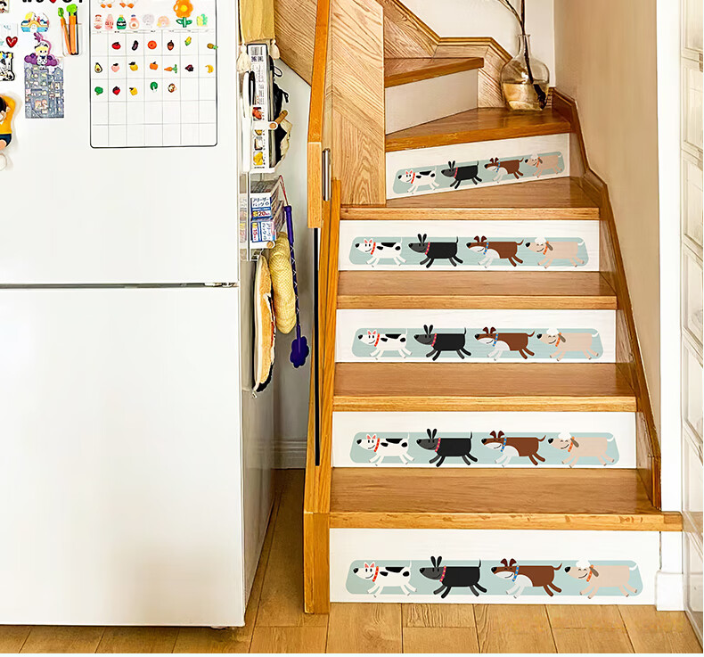JIFFDIFF Cartoon Baseboard Wall Skirt Waistline Sticker Self-Adhesive Waterproof Living Room Bedroom Wall Decoration Dog Army 1