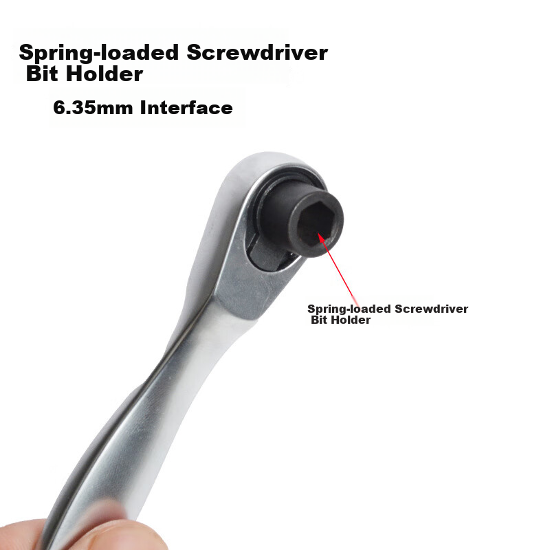 Chengyang Mini Ratchet Wrench, 1/4 Small Space Quick Wrench, Quick Screwdriver, 6.35mm 4