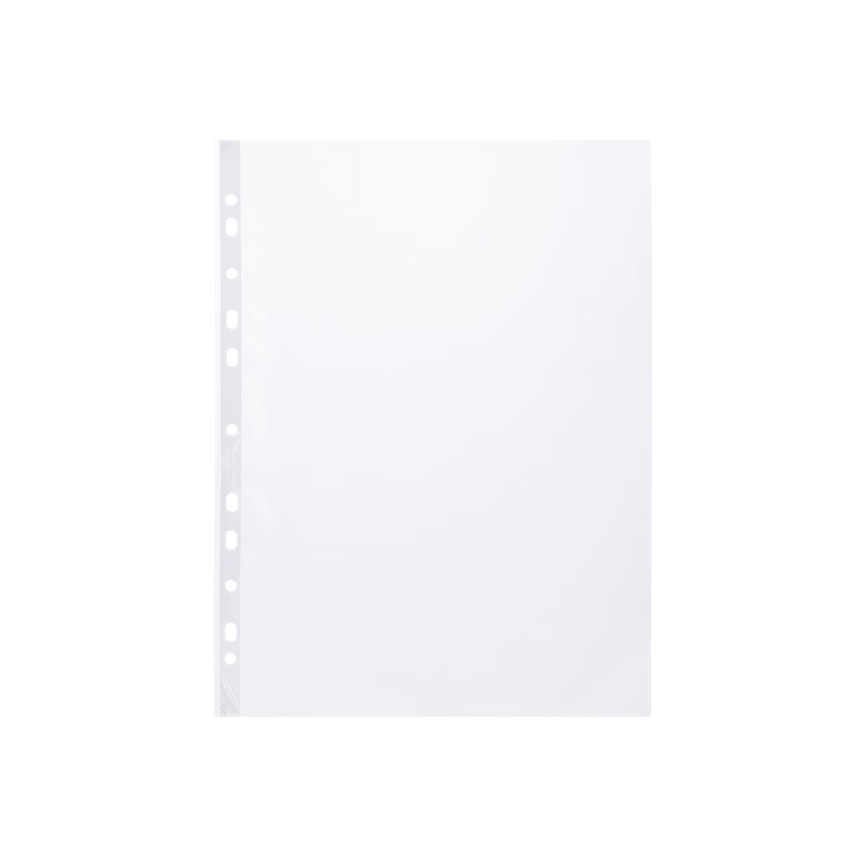 COMIX 11-Hole Document Folder, Anti-Glare File Protector, Refill Pockets, Pack of 20, White, Office Supplies EH303A/EA9020