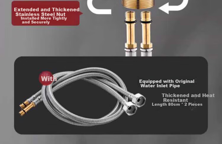 ILeddog [Germany] Kitchen Faucet, Thickened Stainless Steel, Pull-Out And Extendable, Sink Sprayer, Anti-Splash Hot And Cold Tap CPCL 10