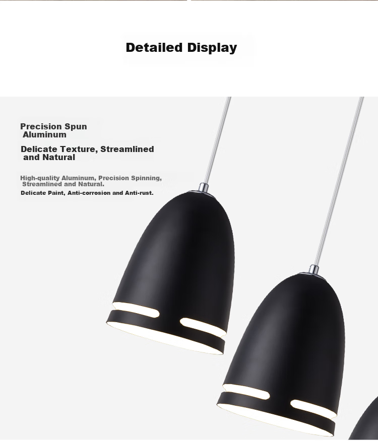 NVC Modern Minimalist Round Dining Room Light, Nordic Bedroom Bar Creative Atmosphere Aurora 3-Head Modern Simple Dining Room Light 8