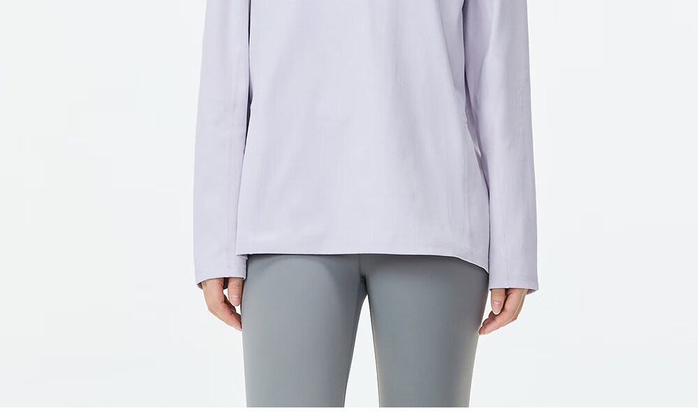 HERDE PEOPLE Muxuangzhe Autumn Half-Open Collar Long Sleeve T-Shirt Unisex Couple 10A Antibacterial Sports Moisture-Wicking Knitwear Moonlight Gray XL 22