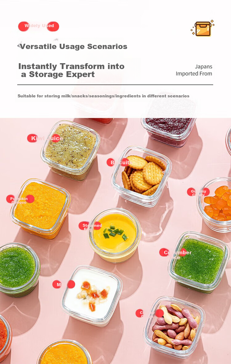 KATEI STORY Round Glass Lunch Box, Microwave-Safe Bento Bowl, Food-Grade Container for Office Workers, Soup And Meal Storage Box 6