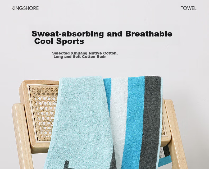 KING SHORE Sports Towel, 100% Pure Cotton Large Towel, Odor-Resistant, Mold-Proof, Antibacterial, for Fitness Use, Individually Packaged, Athletic 1