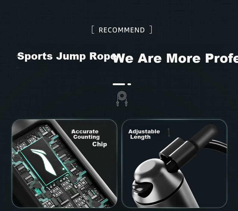 Li-Ning Counting Jump Rope for Adults, Children And Middle School Students, Specialized for Physical Education Exam Speed Test, Steel Wire Professional Weight Loss Rope 4