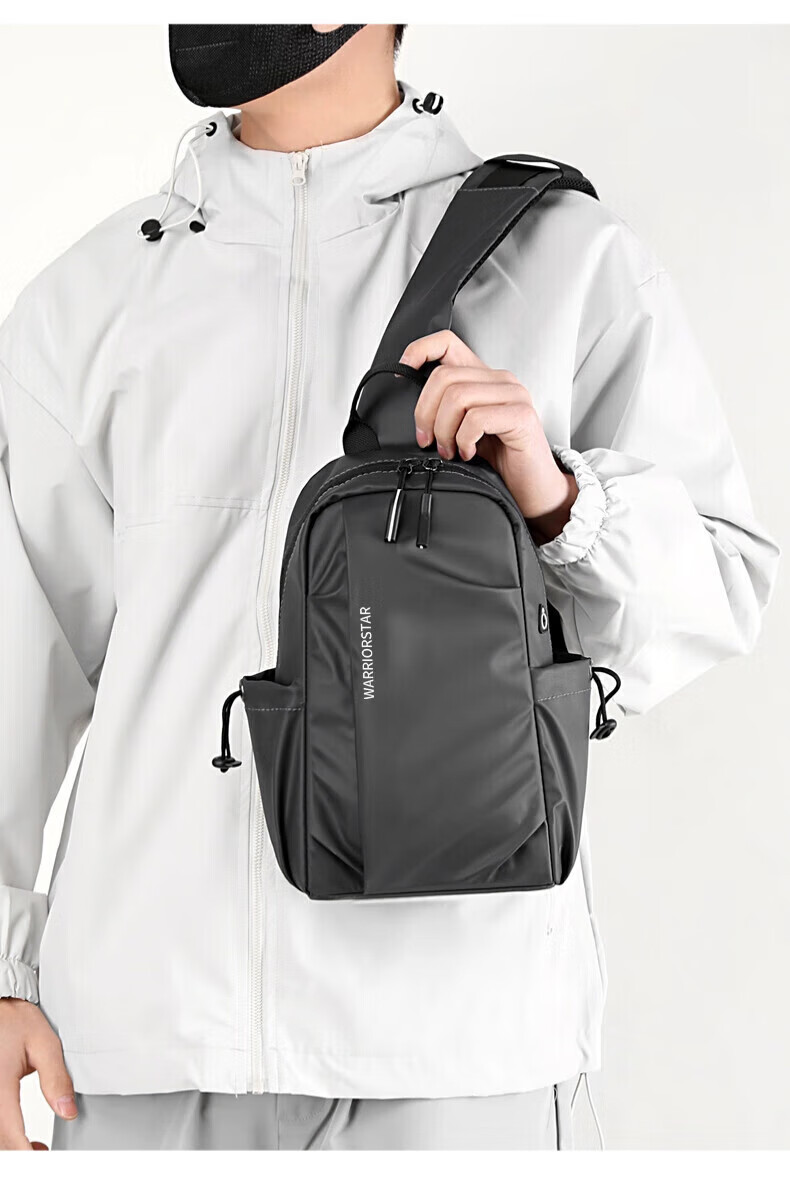 Huili Chest Bag, Men's Shoulder Bag, Large Capacity, Versatile Casual Waist Pack, Sports Commuter Crossbody Bag, New Convenient Sling Bag 9