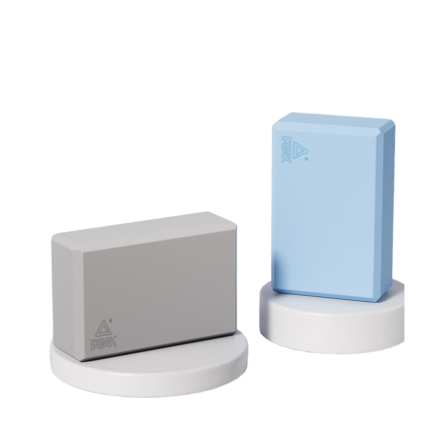 Peak Yoga Block High-Density Eco-Friendly Dance Brick Children's Practice Foam Brick Adult Yoga Aid Tool Pair Gray Blue