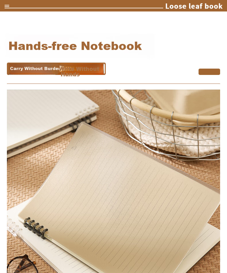 Sannianerban B5/60 Sheets Lined Notebook, Comfortable to Hold, Five-Hole PP Soft Cover, Simple Style, for Middle And High School Students, Journal, Error Correction Book, Diary, Lined Pages, White 1