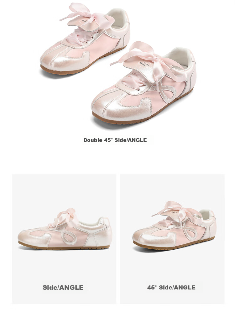 DAPHNE Song Xi Same Style Ballet Training Shoes, Women's New Sneakers, Casual White Shoes, Beige, Size 37 15