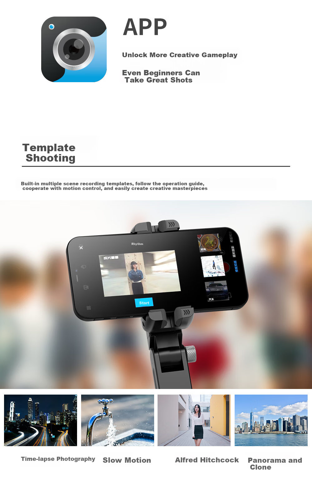 Selfieshow C16 Upgraded Mobile Phone Stabilizer Handheld Gimbal Full-Automatic 360-Degree Rotation Tracking Live Streaming Short Video Vlog Travel Selfie Stick 18