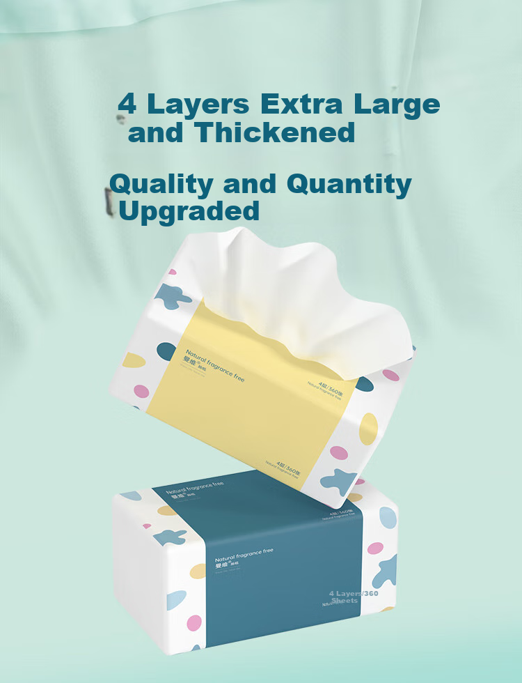 Monvezo Facial Tissues, Large Size 4-Ply 90 Sheets*24 Packs M Size, Thick Large Pack Tissues, Face Towels Boxed Set 7