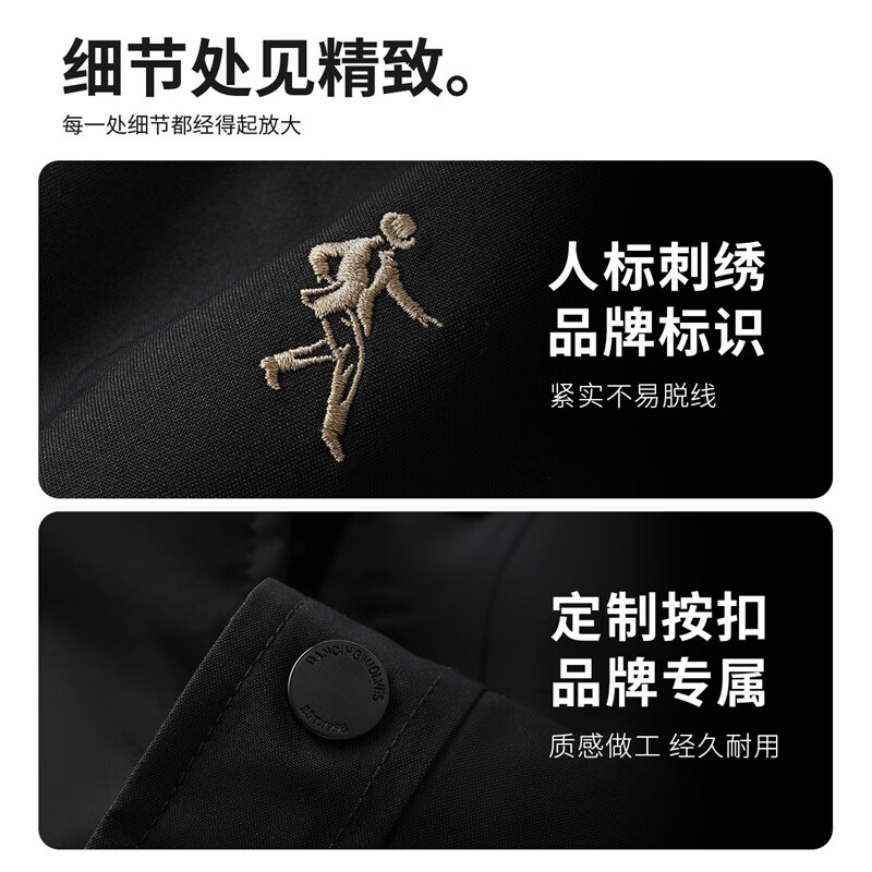 DANCING WOLVES 3D Structured Fashion Baseball Jacket Casual Men's Black Jacket 001 Black XL(180)