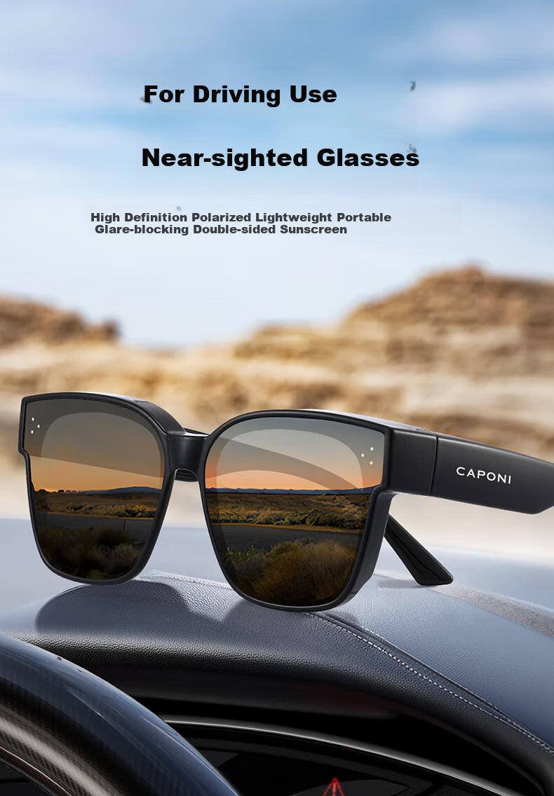 Jiaboli Polarized Clip-On Sunglasses for Prescription Glasses Unisex Driving UV Protection HUD Sun Glasses 1