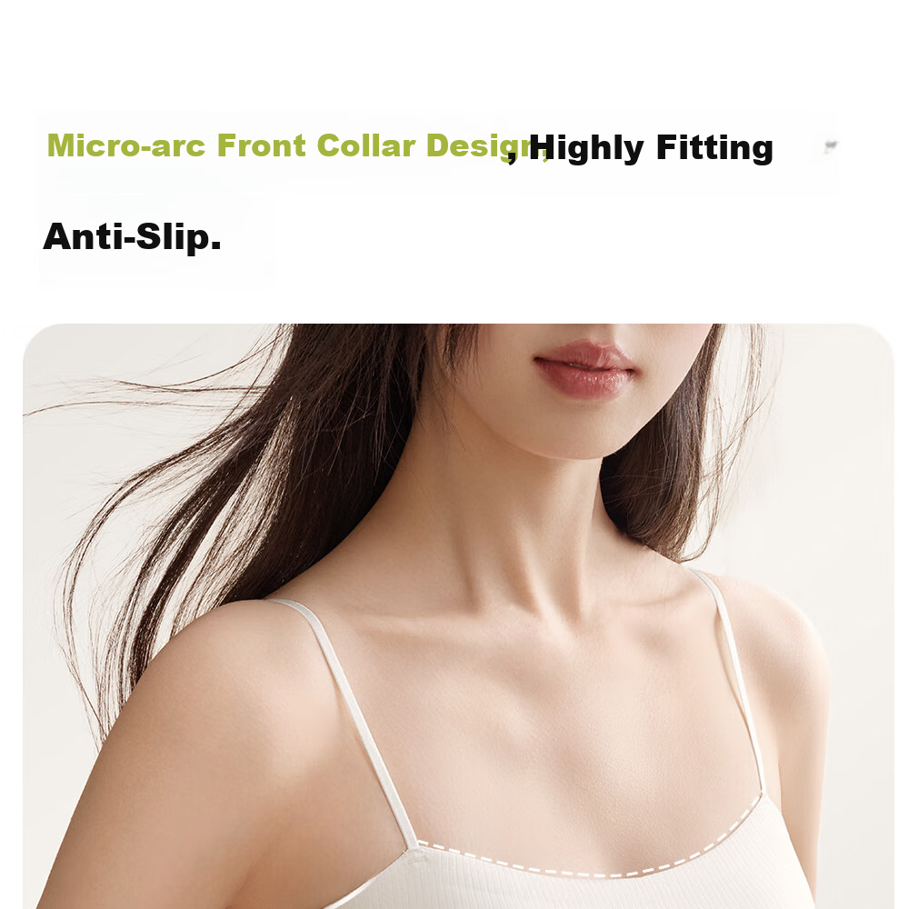SecretWorld Padded Camisole Women's Innerwear Stylish High-End Outerwear Seamless Bra White Tank Top 16