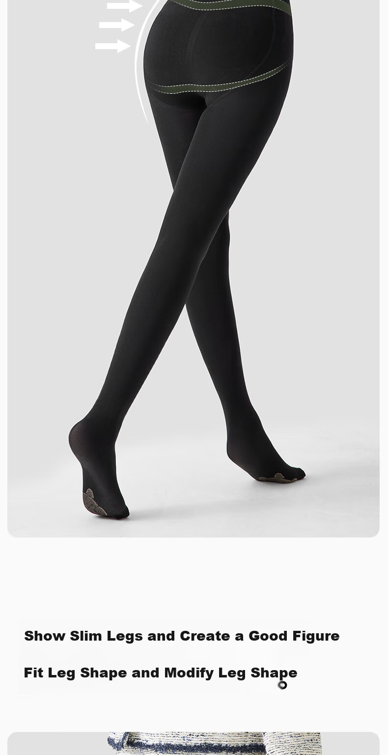 BONAS 2026 New Women's Leggings, Spring And Autumn Thin Style, Bare-Leg Effect, 480D Pressure Socks, Warm Black Pantyhose 6