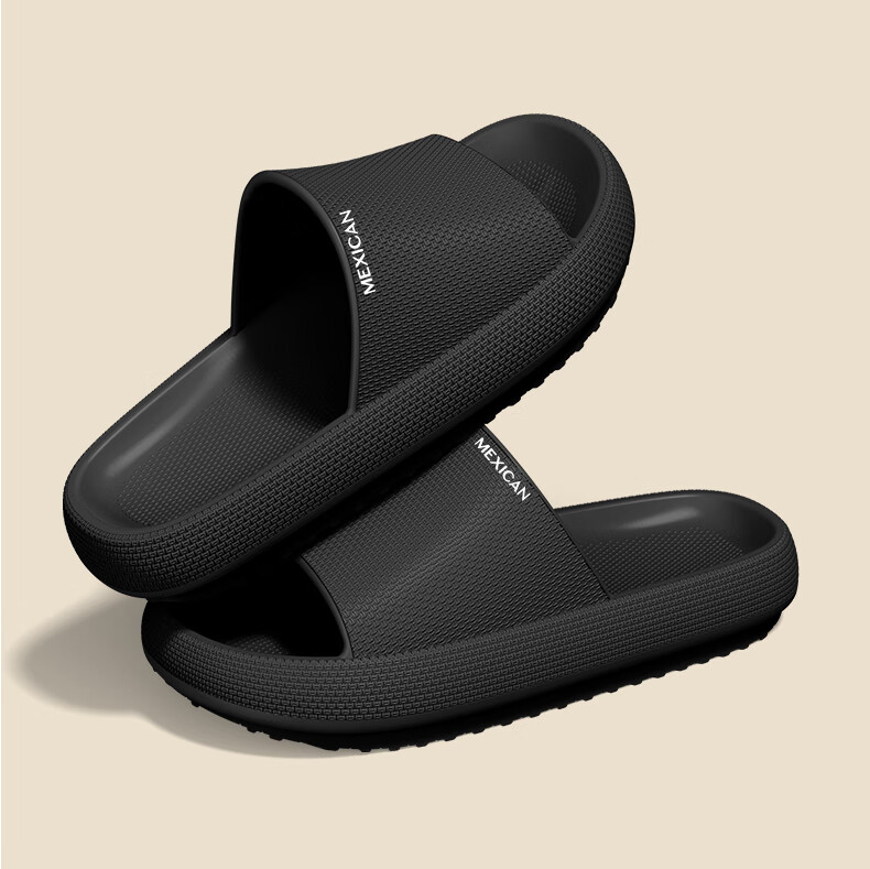 MEXICAN Men's Slippers Soft Sole Indoor Home Quiet Shower Bathroom Non-Slip Outdoor Sandals Blue Size 44-45 1