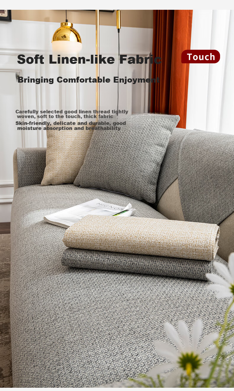 Wuyinliangpin Sofa Cushion Cover, High-Quality All-Season Non-Slip Seat Cover for Sofas, Simple And Elegant Design, 90*210 Cm 2