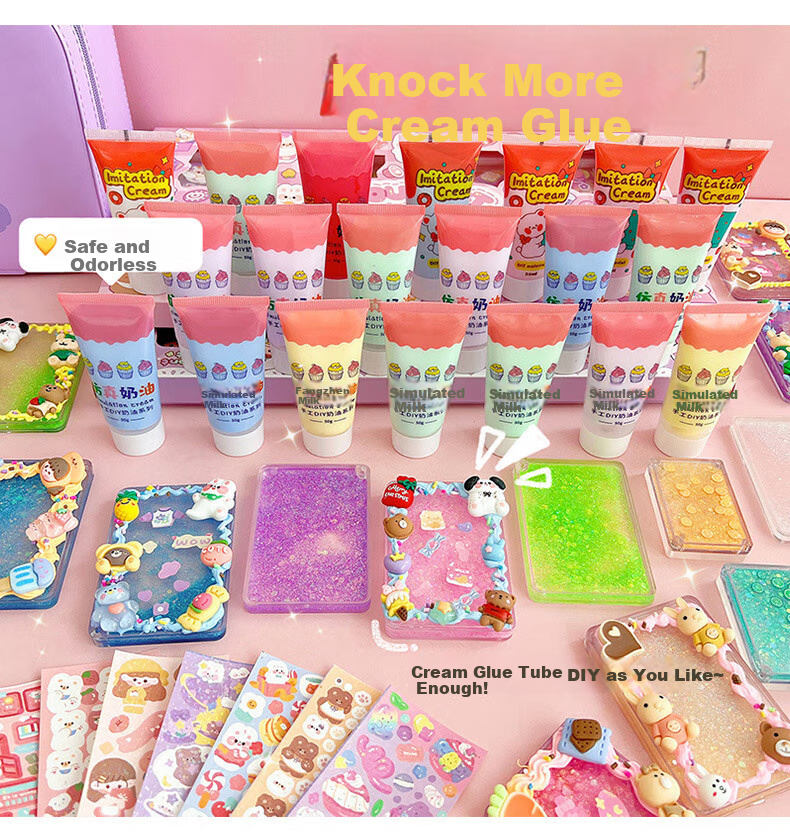 Danmiqi Cream Clay Guka Brick Deluxe Complete Set, Girls' Pretend Play DIY Toys, Birthday Gift 4