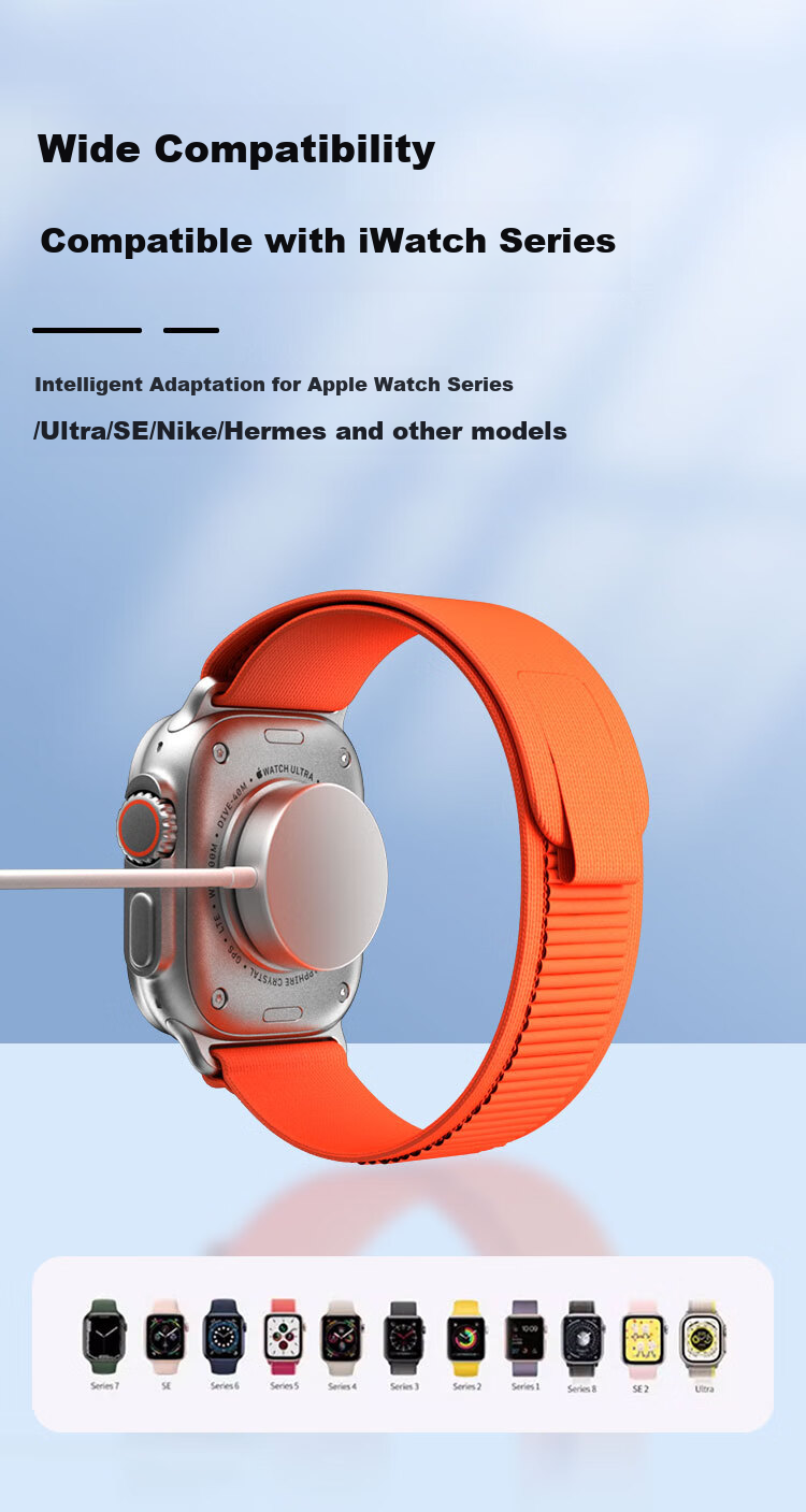 ESCASE Magnetic Charging Dock for Apple Watch, Compatible with MagSafe Fast Charging Cable, Suitable for Apple Watch S12/11/10/9/8/7/6/Ultra, Transparent Magnetic Base 3
