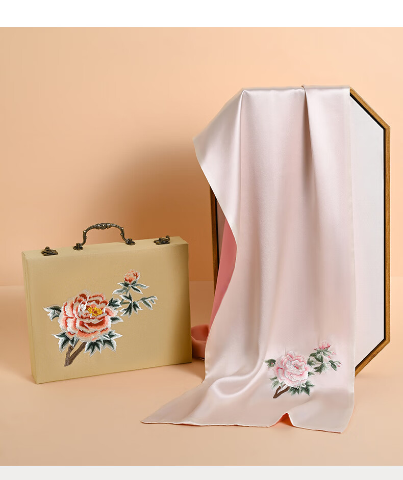 Hangsilu Silk Scarf, Women's Mulberry Silk Shawl, High-End Birthday Gift, Holiday Present for Mom And Elders 9