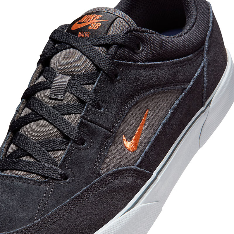 NIKE Men's Outdoor Casual Shoes SB MALOR Shock Absorption Sports Shoes FV6064-009 Black Size 42 7